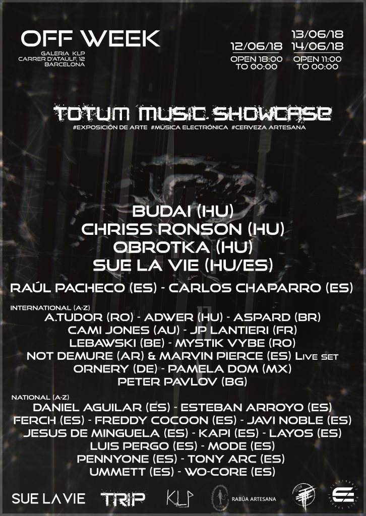 Totum Music Showcase - Página frontal