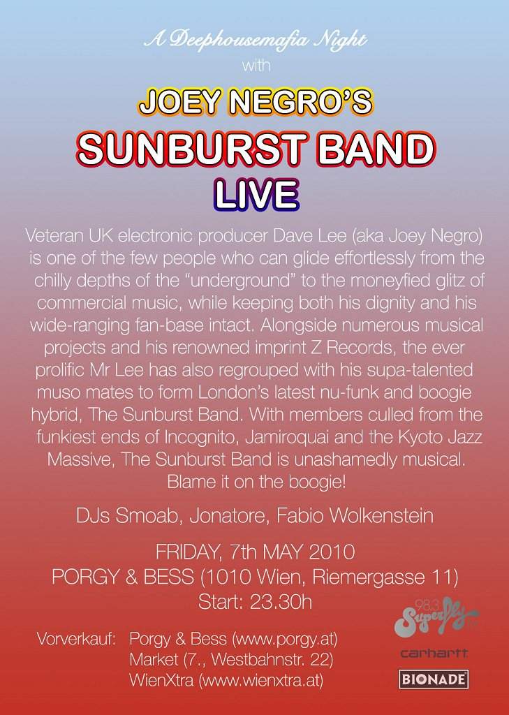 Deephousemafia Pres Joey Negro's Sunburst Band - Página trasera