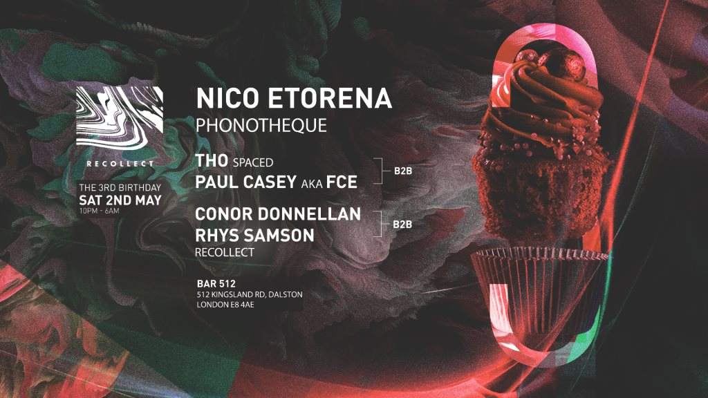 Recollect 3rd Birthday: Nico Etorena, Tho & FCE - Página frontal