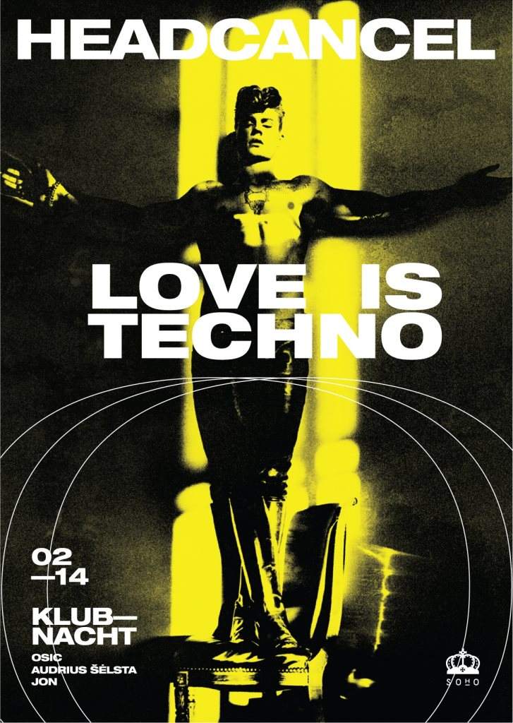 Headcancel Klubnacht: Love is Techno - Página frontal
