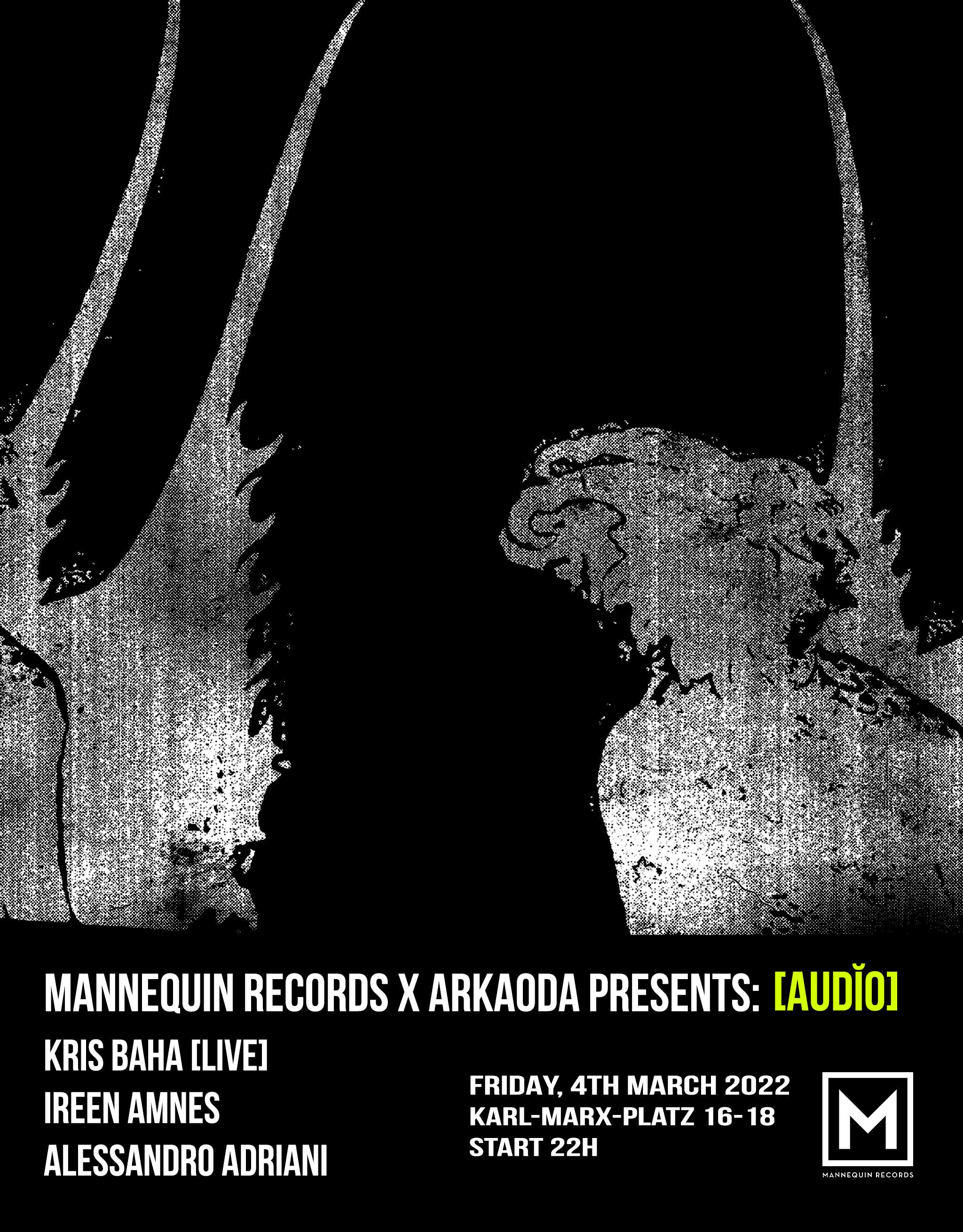 Mannequin Records X arkaoda presents: [audĭo] - フライヤー表