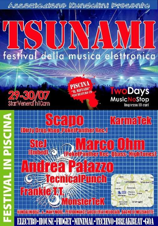Tsunami - Festival Di Musica Elettronica - フライヤー裏