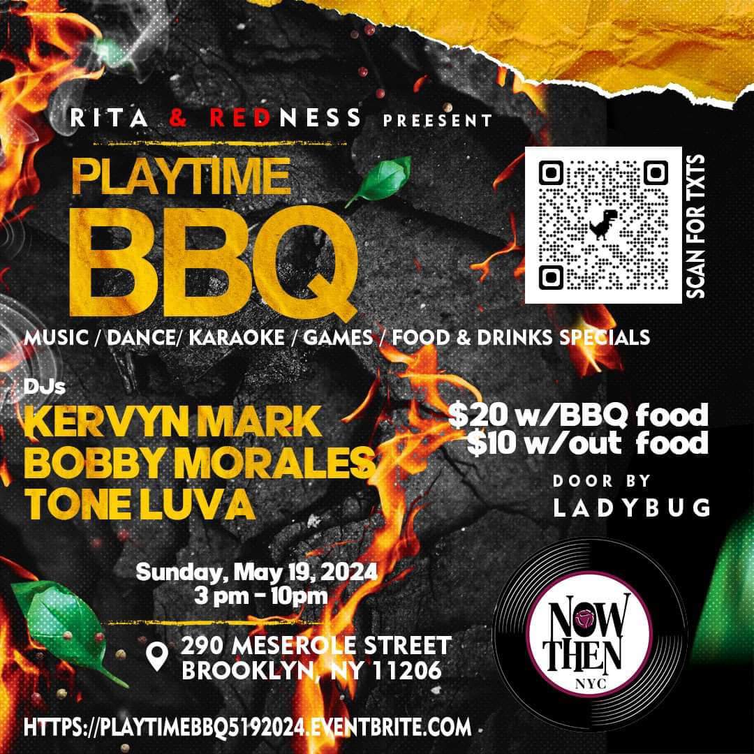 Playtime BBQ Party: Music, Dance, Games, Karaoke + Food a Now & Then NYC,  New York City