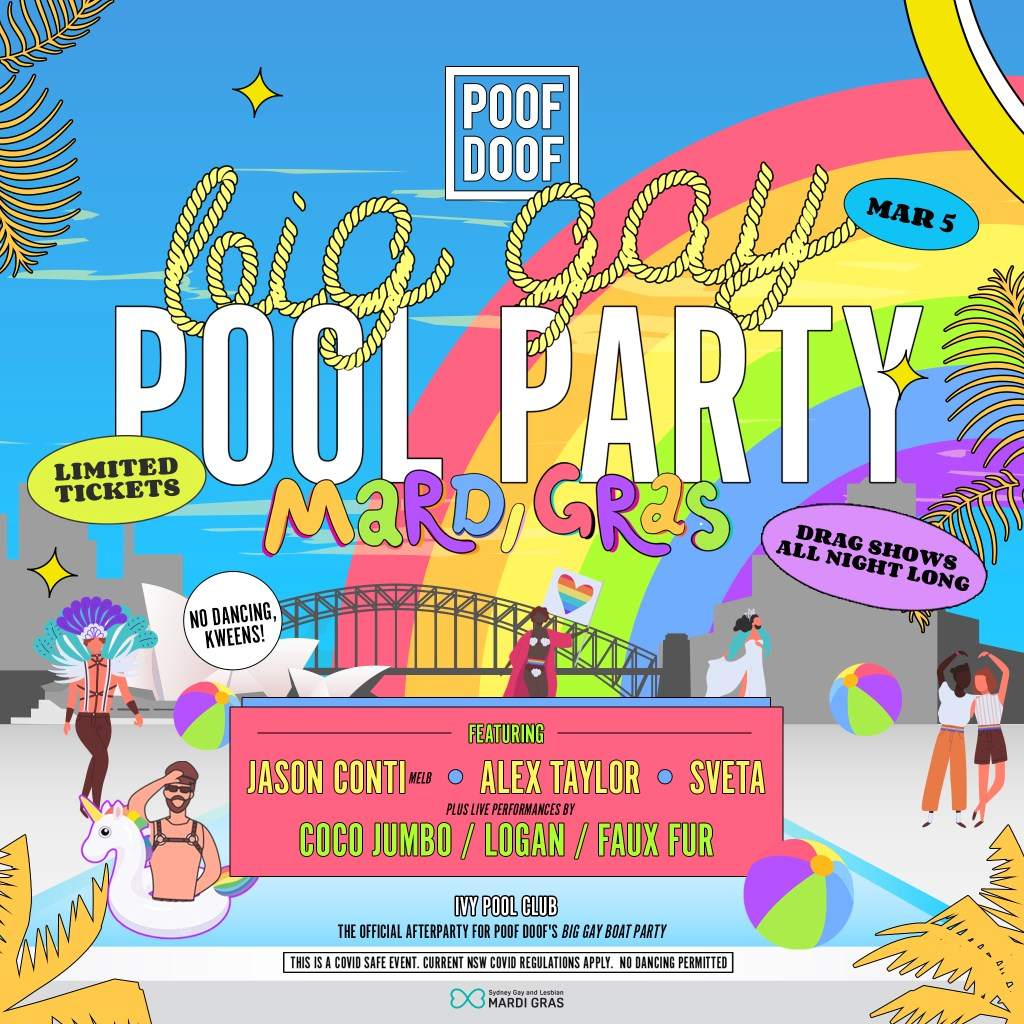 Poof Doof Sydney: BIG GAY Pool Party at Ivy Pool, Sydney