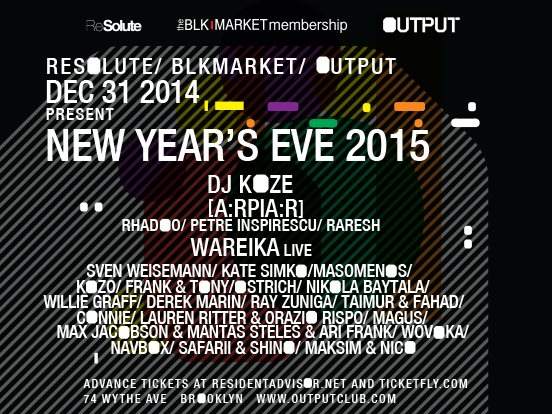 Resolute/ Blkmarket/ Output present New Year's Eve - Página frontal