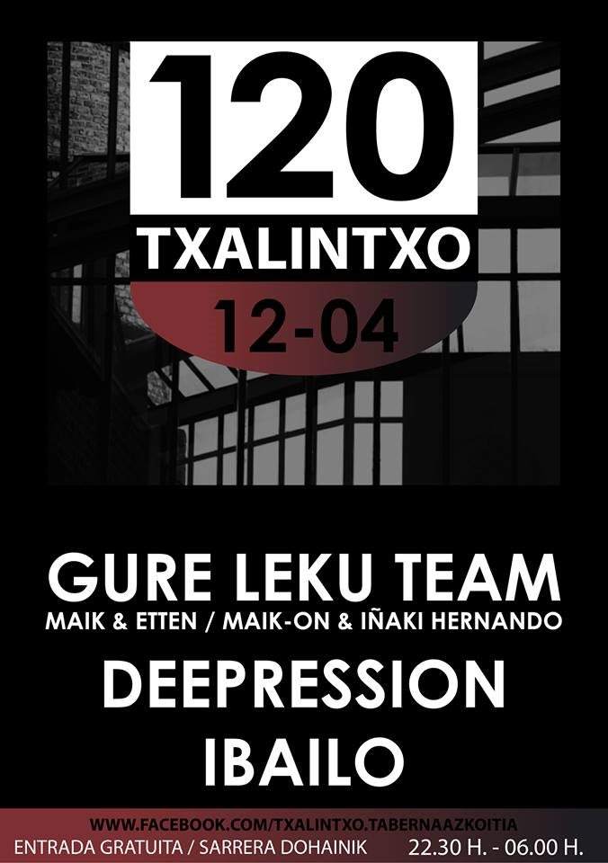 120 with Gure Leku Team, Ibailo & Deepression - Página frontal