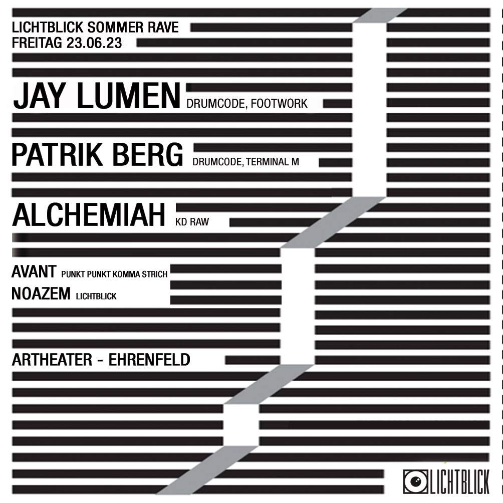 SOMMER RAVE mit Jay Lumen (Ungarn) Patrik Berg, Alchemiah - Página trasera