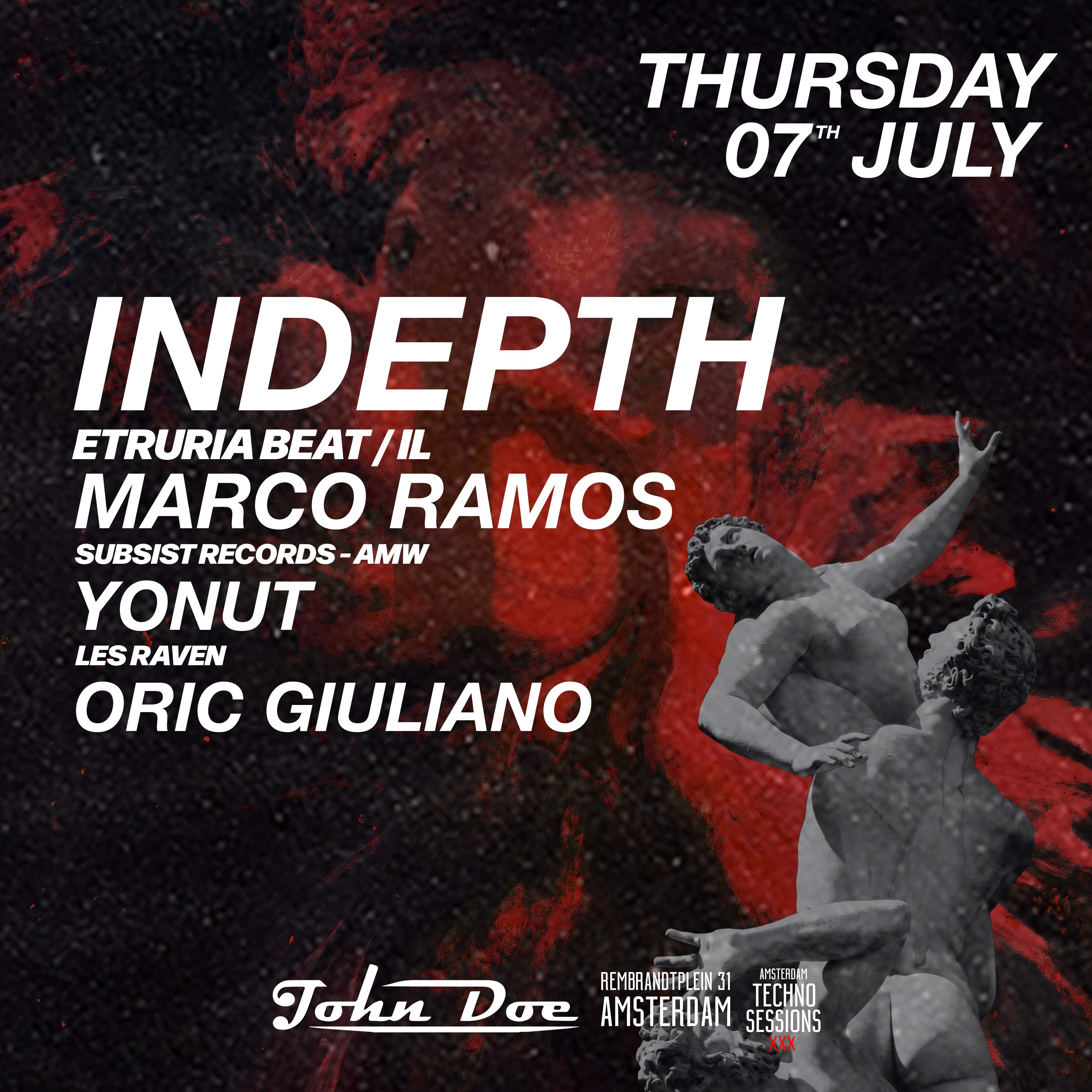 Amsterdam Techno Sessions w/ Indepth, Marco Ramos, Yonut & Oric - フライヤー裏