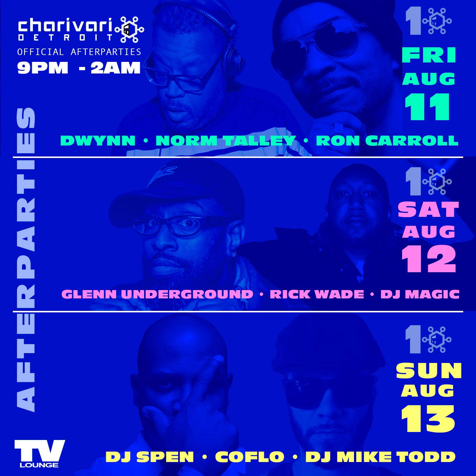 TV Weekend Takeover • Charivari Detroit Festival Official Afterparties - フライヤー表