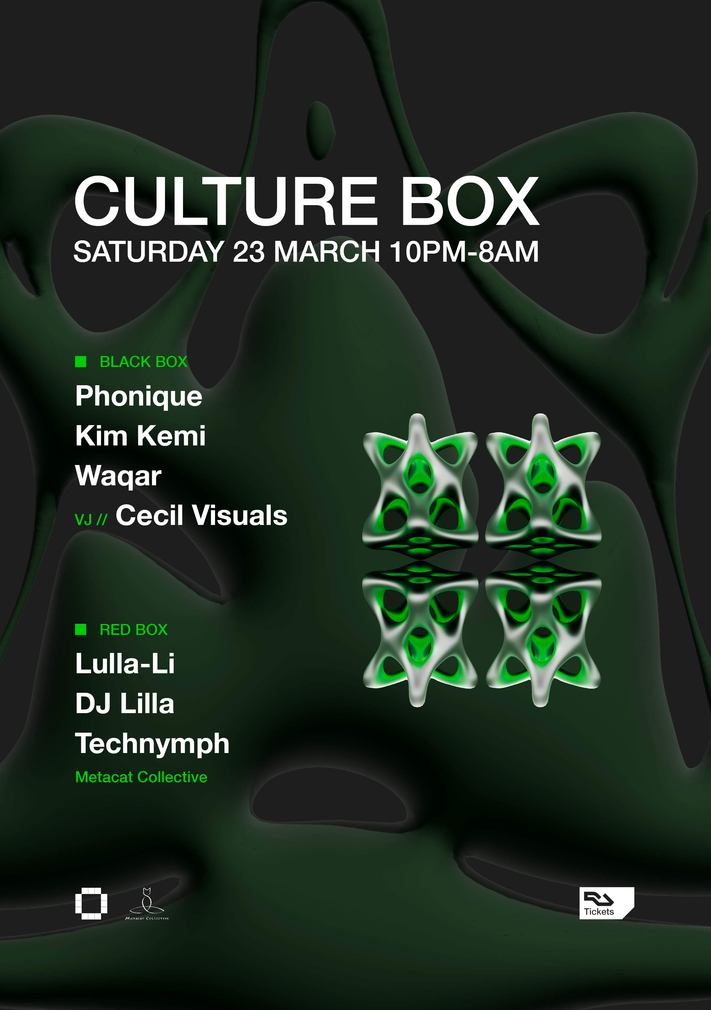 Phonique / Kim Kemi / Waqar / Metacat Collective: Lulla-Li / DJ Lilla / Technymph - フライヤー表