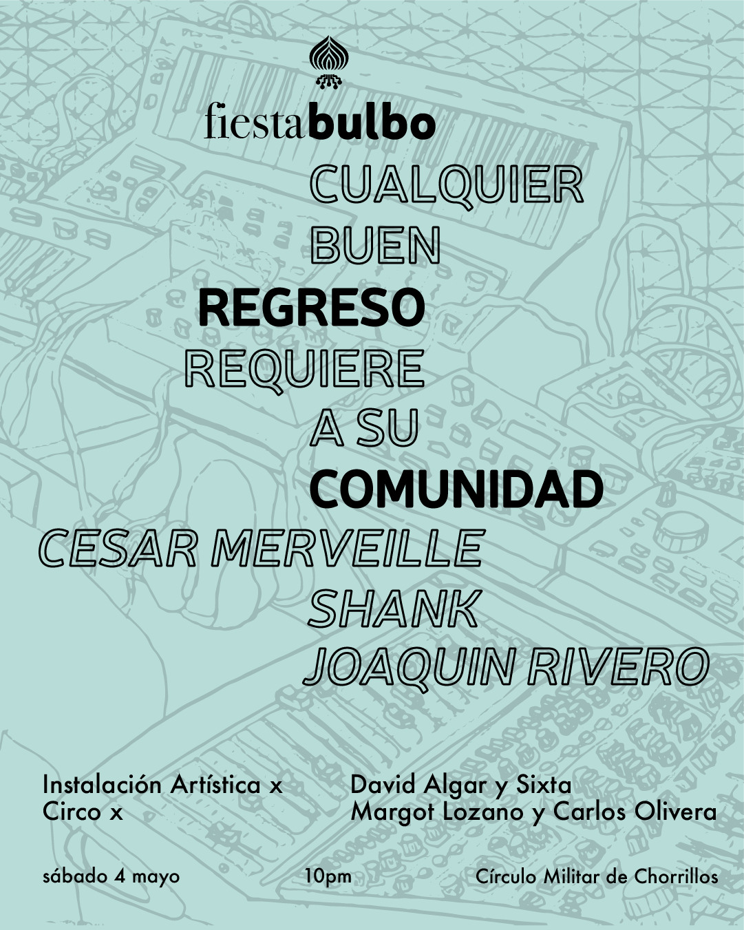 Fiesta Bulbo: Cesar Marveille, Shank, Joaquin Rivero - Página frontal