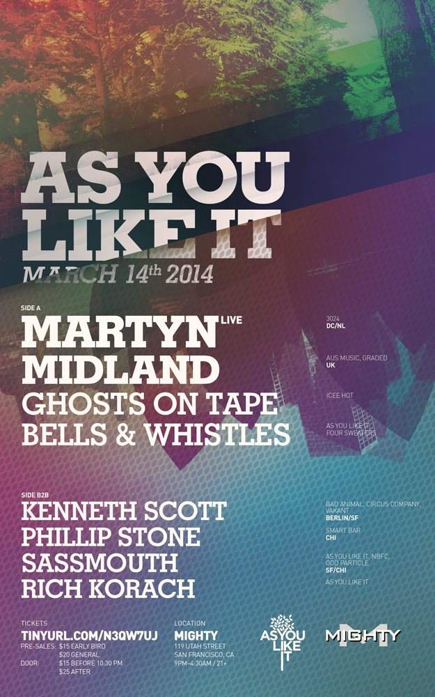 As You Like It with Martyn Live, Midland and More - Página frontal