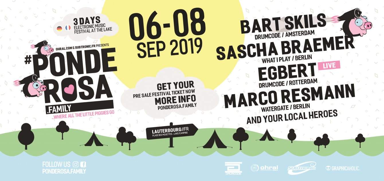 Ohral & Subtronic Pres. Ponderosa - 3 Day Electronic Music Festival At A Lake - Página frontal
