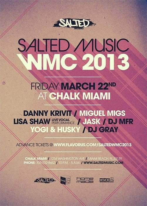 Salted Music WMC 2013 - フライヤー表