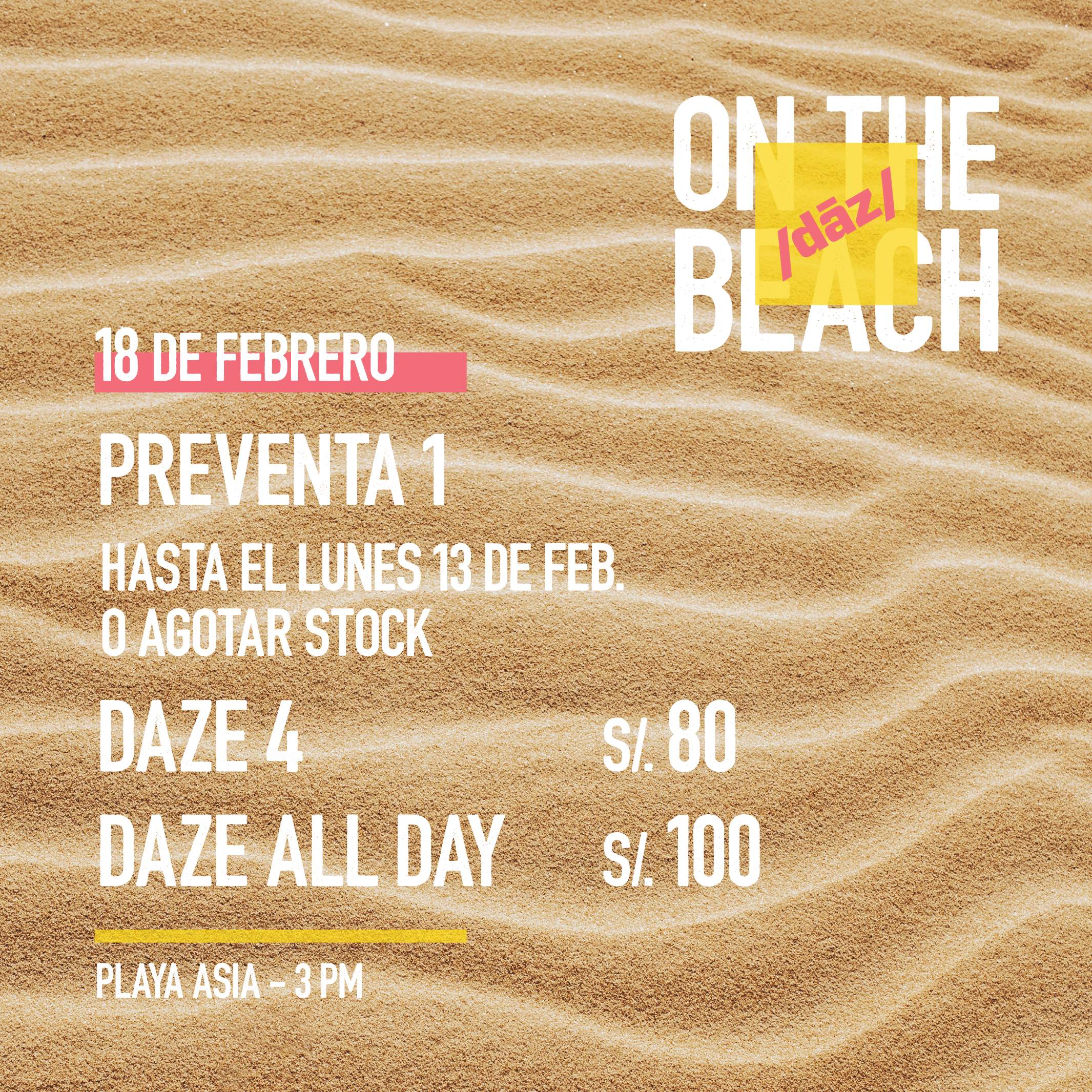 Daze on the Beach - Página trasera