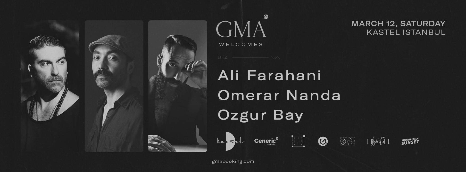 [POSTPONED] GMA Welcomes with Ali Farahani, Omerar Nanda, Ozgur Bay - フライヤー表