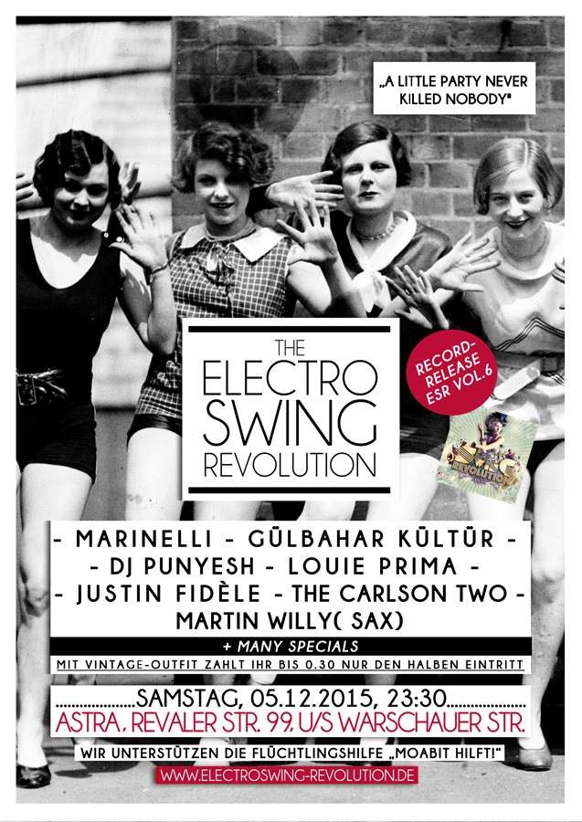 Electro Swing Revolution - Record Release Party - フライヤー表