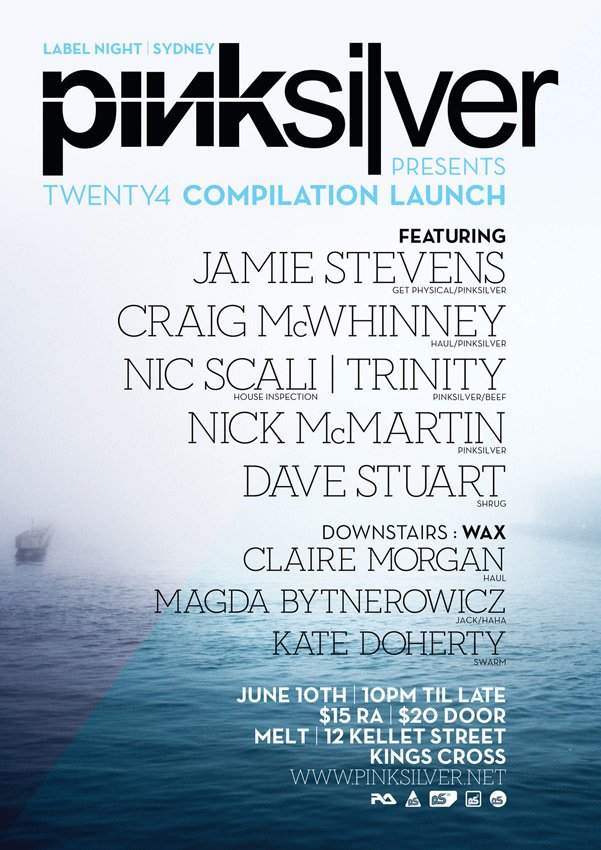 Pinksilver Label Night & Twenty4 Launch feat. Jamie Stevens & Craig Mcwhinney - フライヤー表
