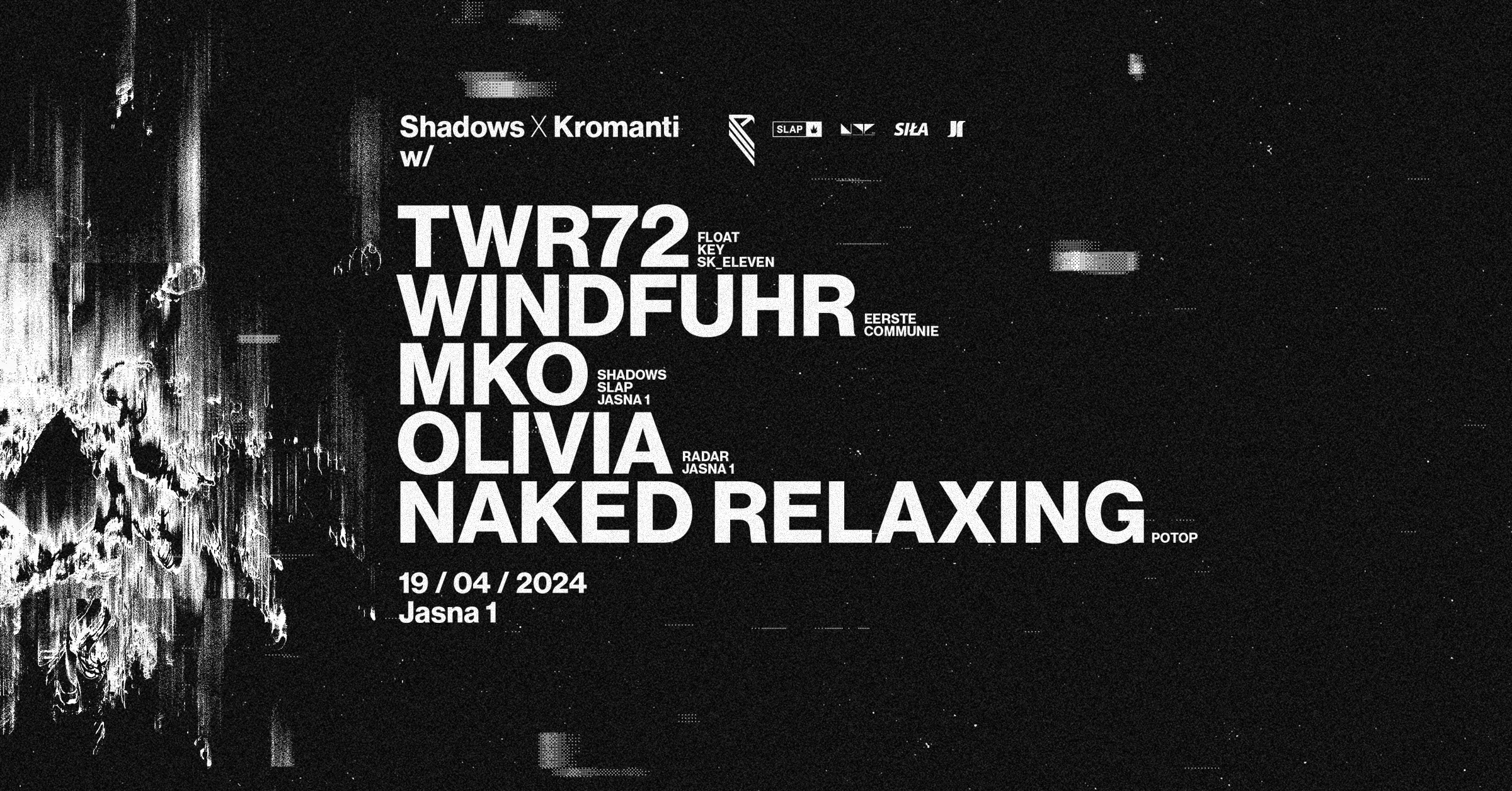 J1 - Shadows x Kromanti: TWR72, WINDFUHR, MKO / Olivia, naked relaxing - フライヤー表