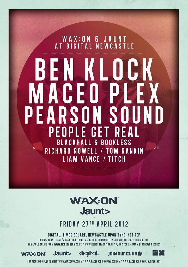 Wax:on and Jaunt present Ben Klock, Maceo Plex And Pearson Sound - Página trasera