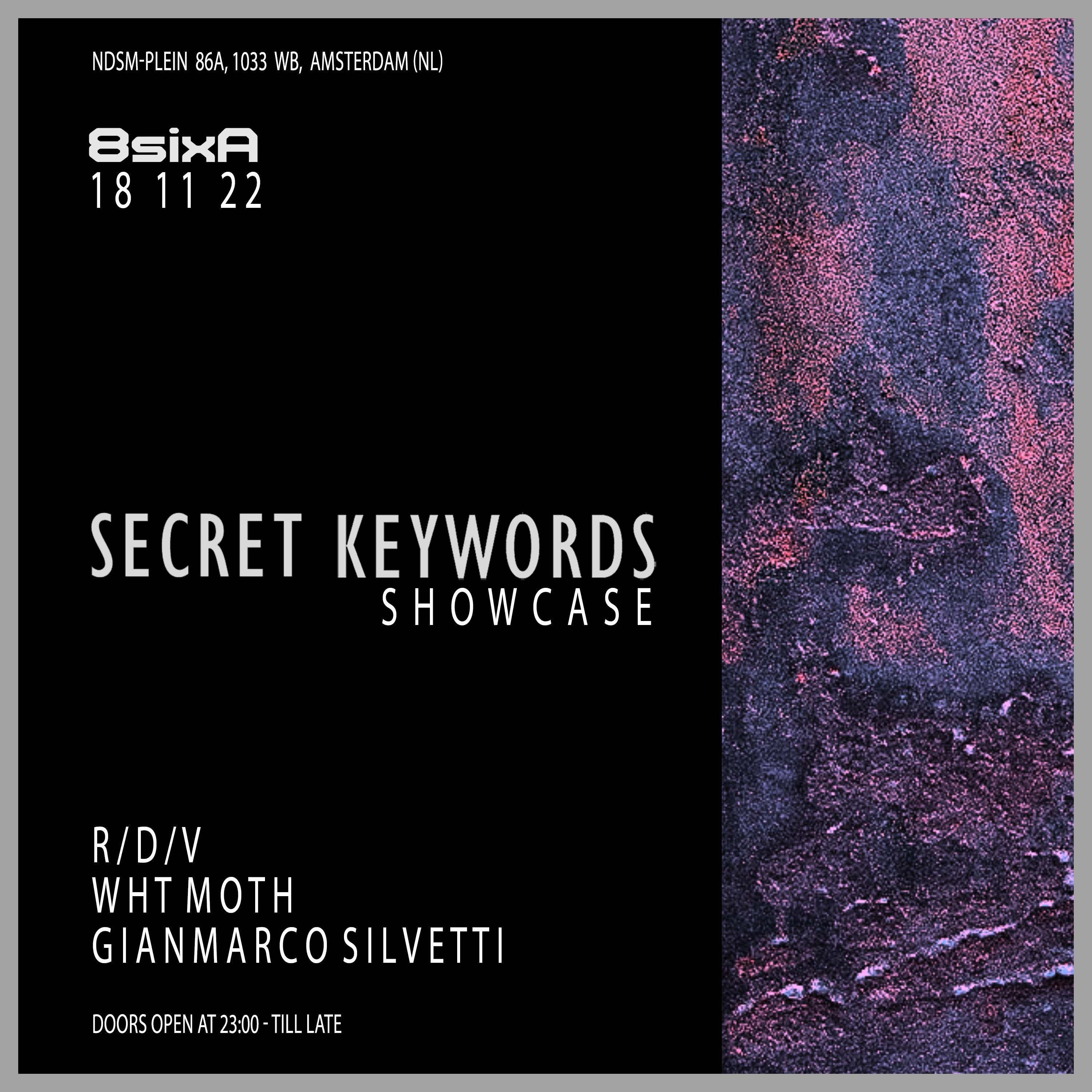 Secret Keywords Showcase at 8sixA - フライヤー表