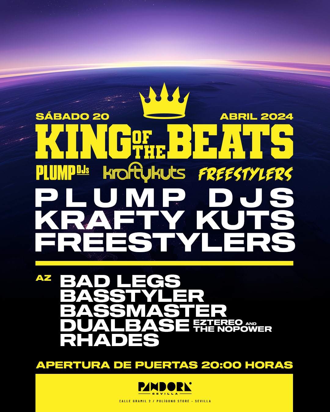 King Of The Beats: Plump DJs - Krafty Kuts - Freestylers - フライヤー表