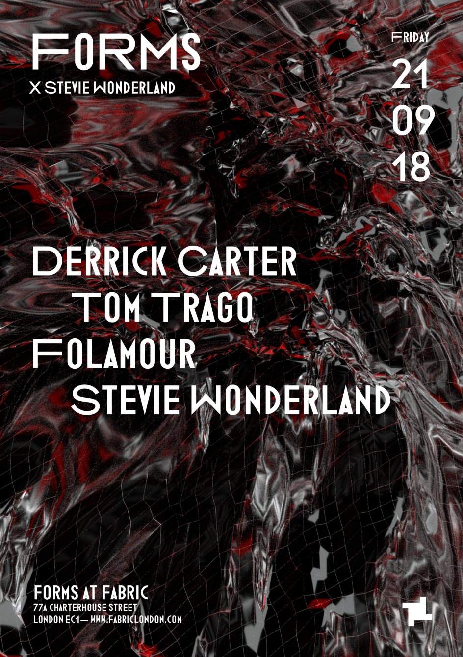 Forms x Stevie Wonderland: Derrick Carter, Tom Trago & More - フライヤー裏