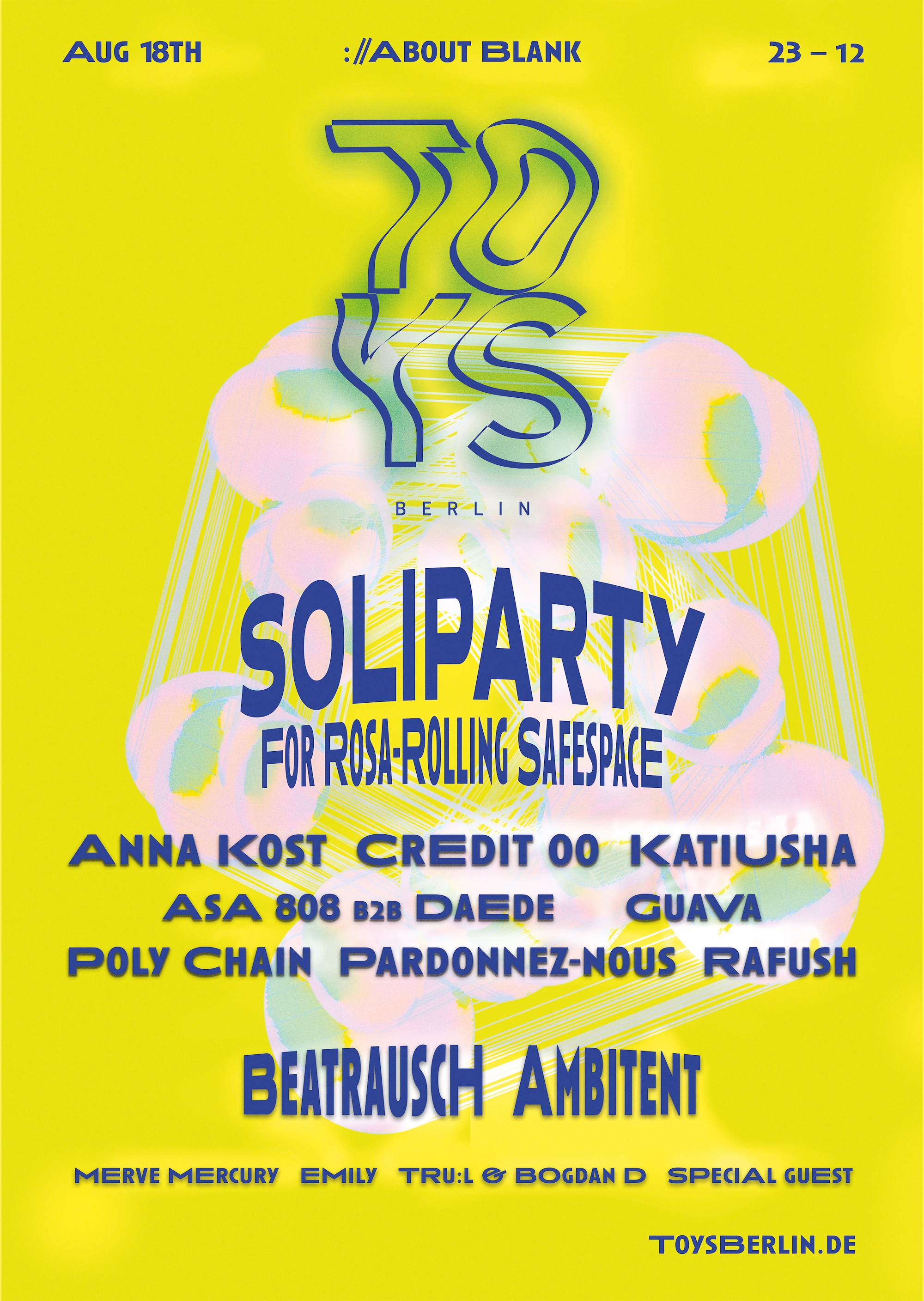 TOYS Berlin Summer Soliparty for ROSA – Rolling Safespace - Página frontal