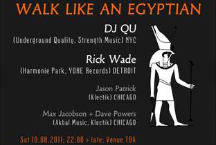 Rick Wade walks like an Egyptian image