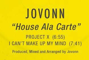 CloneがJovonnの「House Ala Carte」をリイシュー image