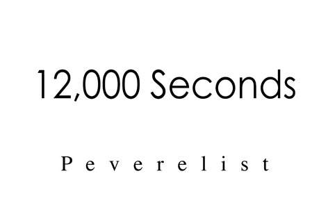 Peverelist counts 12,000 Seconds image