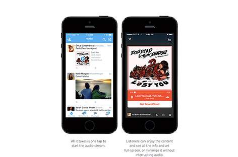 Twitter unveils mobile audio streaming image