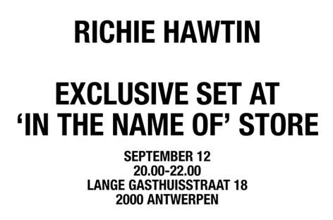 Richie Hawtin plays Antwerp pop-up store image