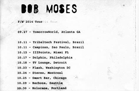 Bob Moses to tour North and South America image