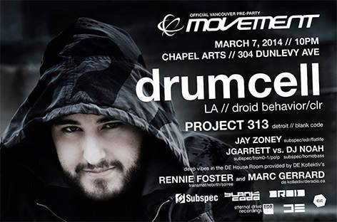 Drumcell and Raiz play Movement pre-parties in Vancouver image