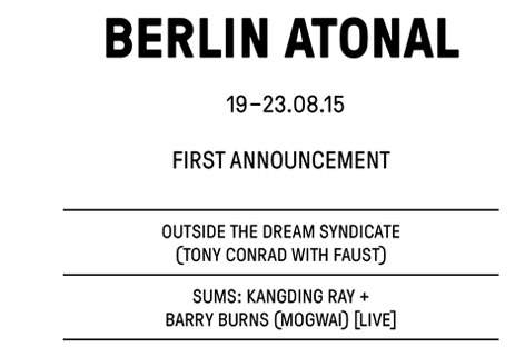 Berlin Atonal announces first names for 2015 image