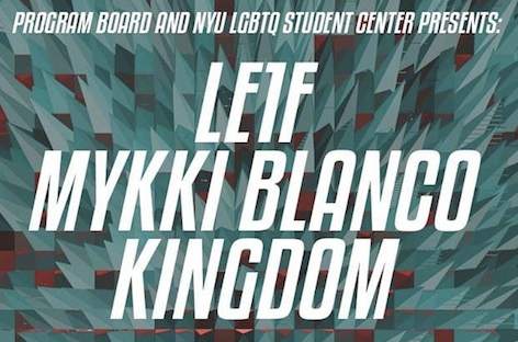 Le1f, Mykki Blanco and Kingdom play NYU image
