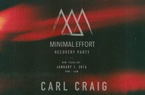 Jimmy Edgar, Carl Craig play Minimal Effort New Year's events image