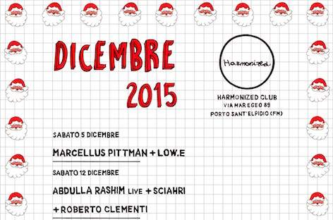 Harmonized outlines December schedule with Legowelt, Abdulla Rashim image