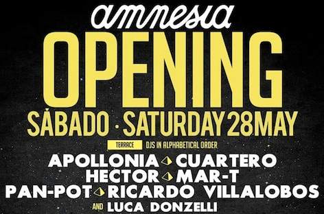 Amnesia adds Ricardo Villalobos to 2016 opening, confirms earlier hours image