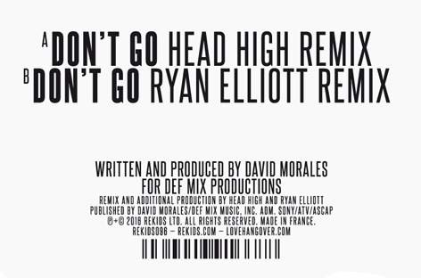 Rekids calls up Head High and Ryan Elliott to remix David Morales's 'Don't Go' image
