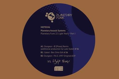 Luke Slater's Mote-Evolver label starts EP series, Planetary Funk 22 Light Years image