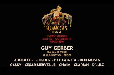 Guy Gerber books Cassy, Sasha, Red Axes for Rumors Ibiza 2016 image
