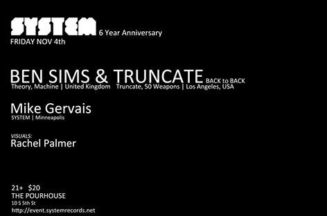 Ben Sims and Truncate headline SYSTEM's six-year anniversary image
