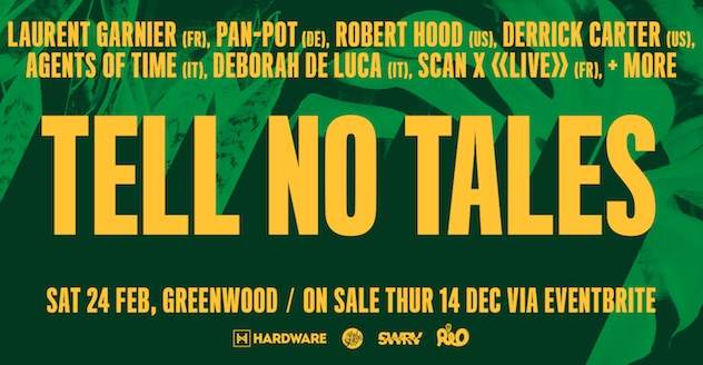 Tell No Tales returns to Sydney with Laurent Garnier, Robert Hood image