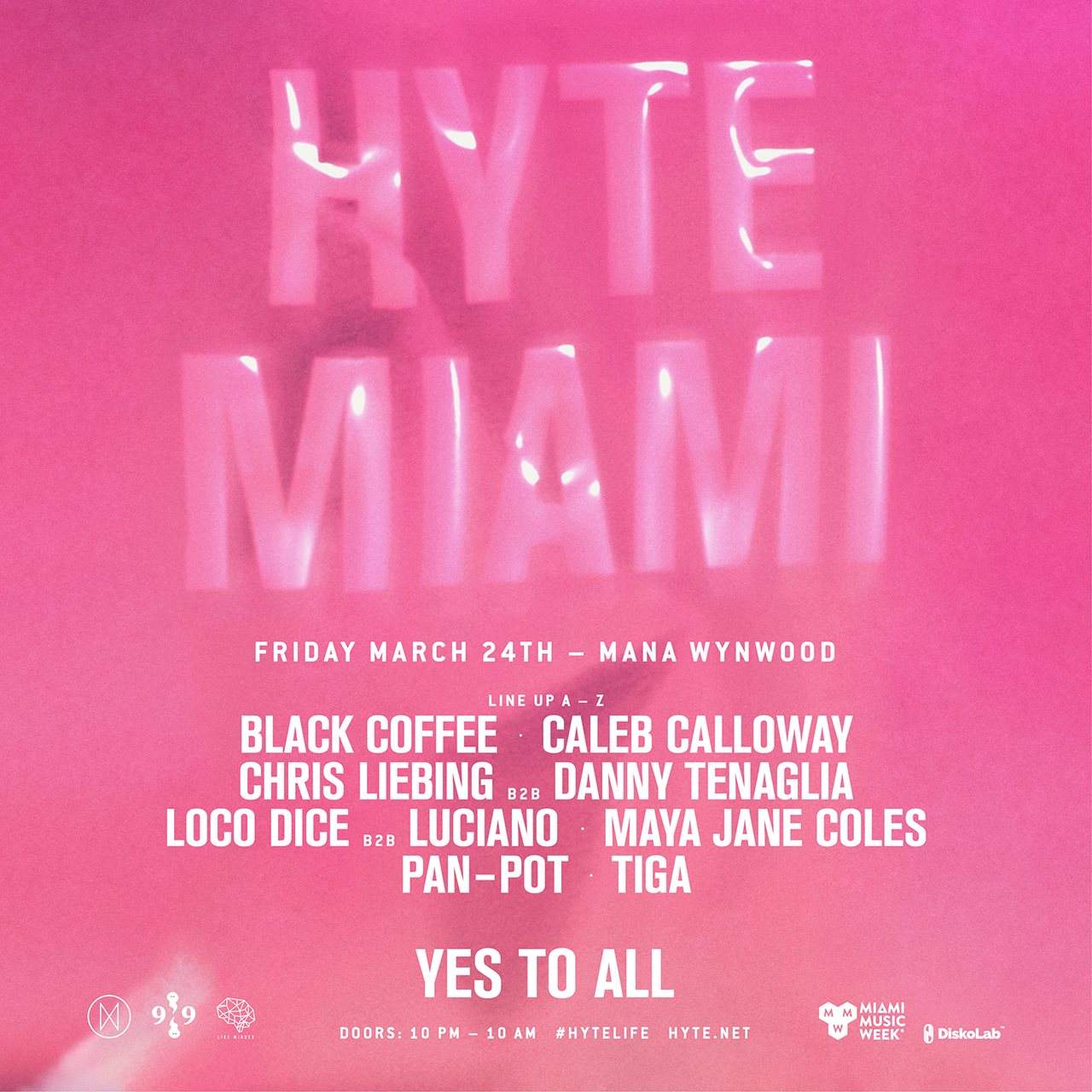 Black Coffee, Chris Liebing booked for HYTE Miami image