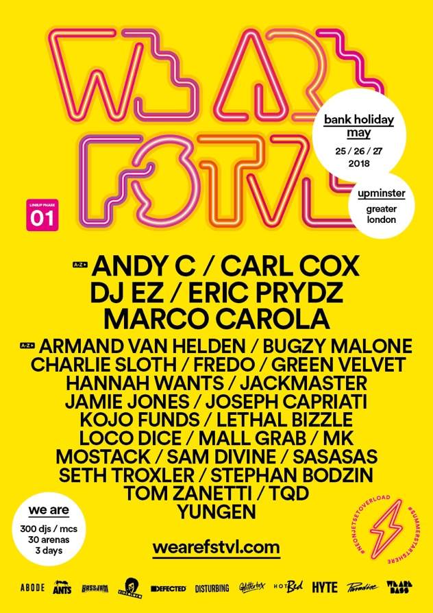 We Are FSTVL announces 2018 lineup with Carl Cox, Jackmaster image