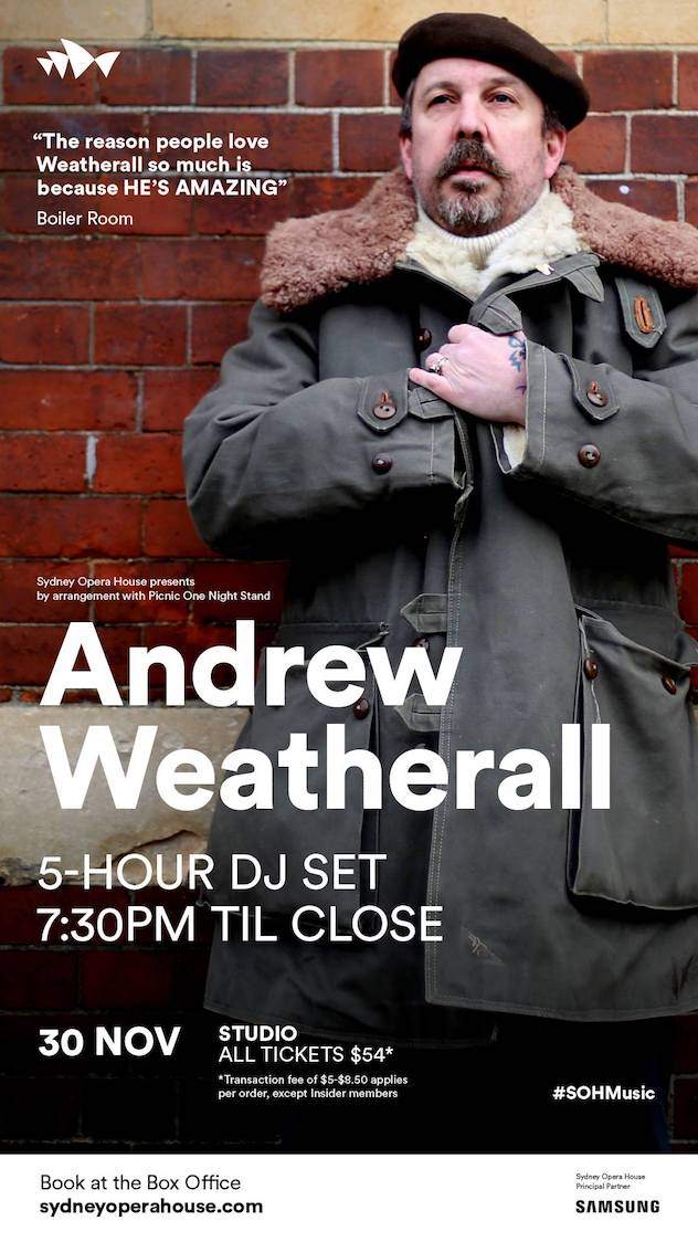 Andrew Weatherall plays the Sydney Opera House image