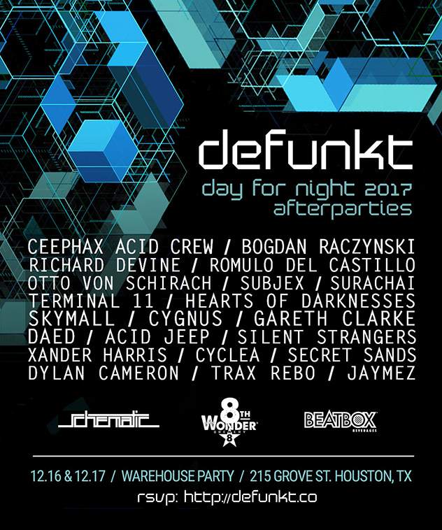 Ceephax Acid Crew and Richard Devine hit Houston for parties during Day For Night image
