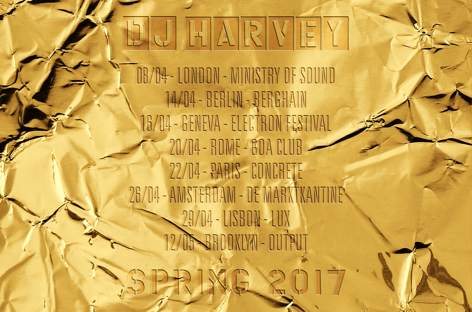DJ Harvey announces global residencies at Ministry Of Sound, Concrete, Berghain, Output, De Marktkantine & Lux Fragil image
